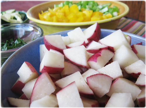 Some of the ingredients in the stew