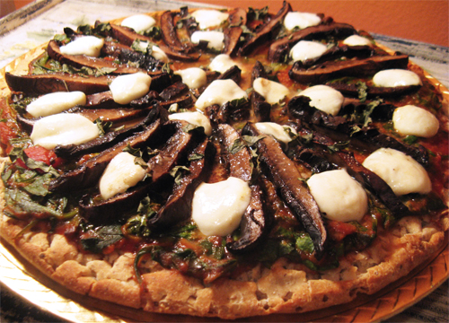 Portabello and Spinach Pizza