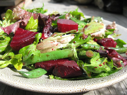 Roasted Beet and Green Bean Salad - Nourish the Budding Lotus